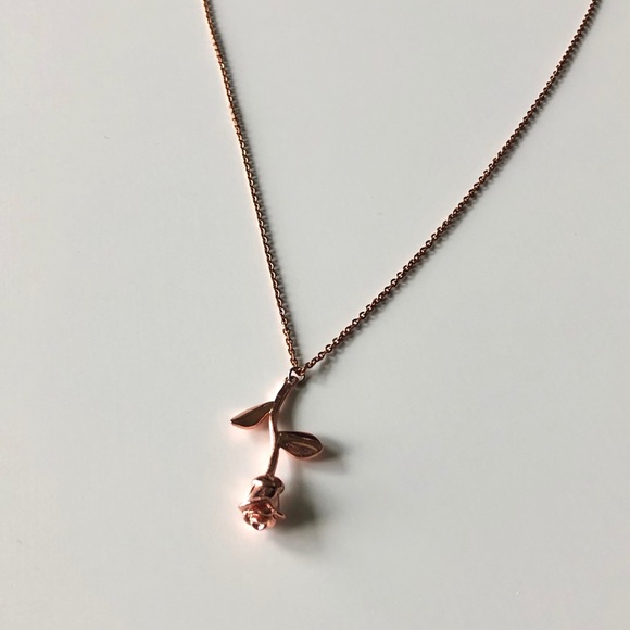 Rose Gold Rose Necklace - Picture 6 of 7